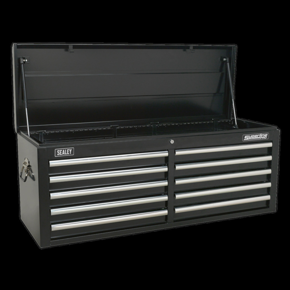 Topchest 10 Drawer with Ball-Bearing Slides - Black