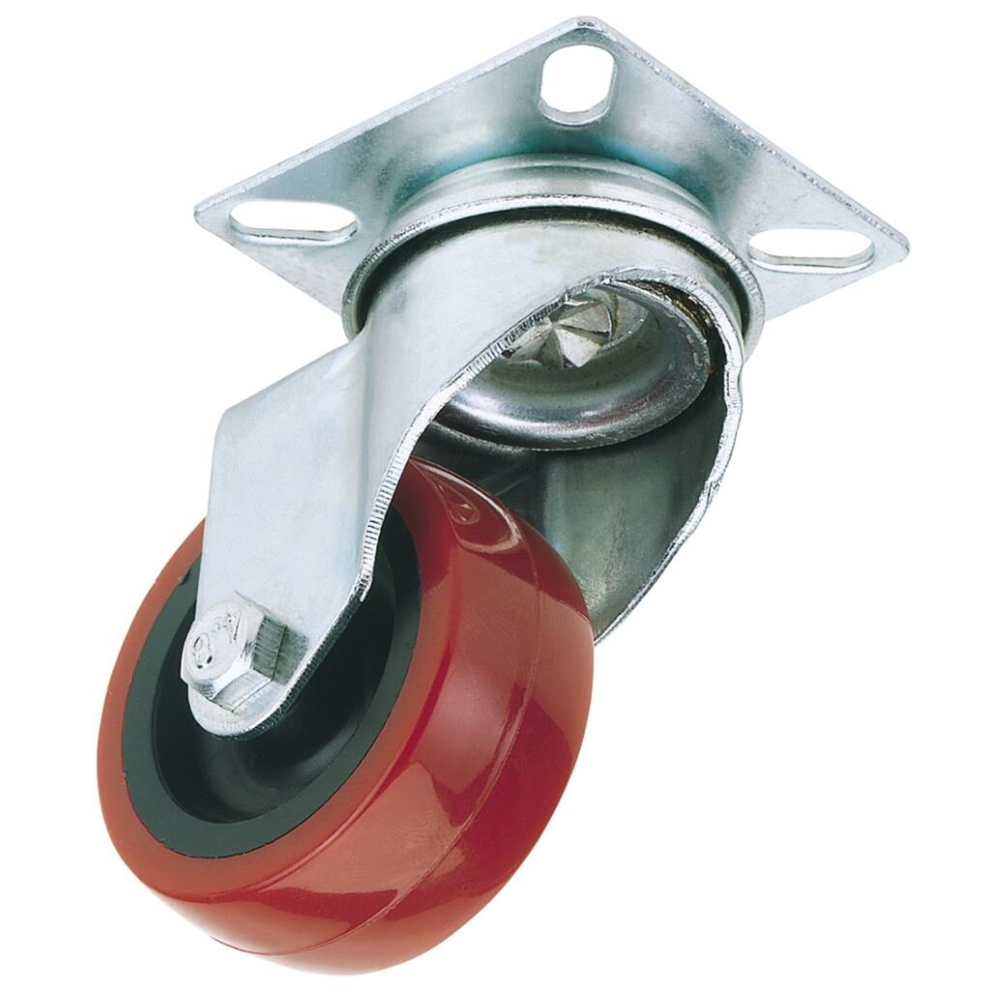 Swivel Plate Fixing Polyurethane Wheel, 75Mm Diameter, S.w.l. 70Kg 5010559655137