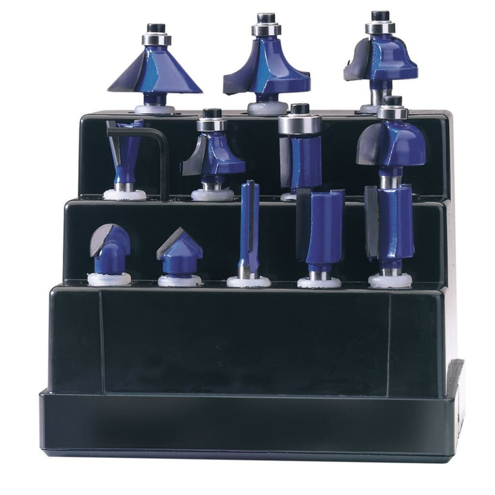 TCT Router Bit Set, 1/4"" (12 Piece)
