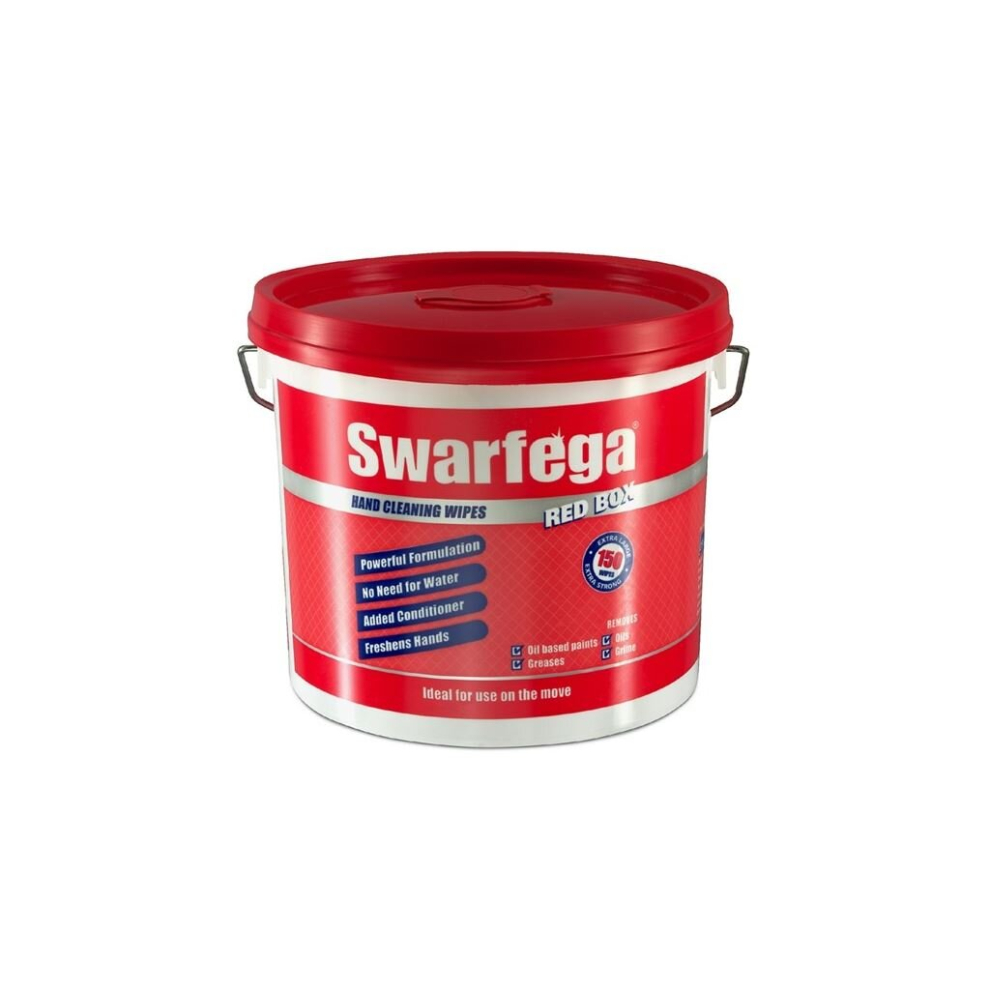 Swarfega Heavy-Duty Wipes for Oil & Grease - Tub of 150