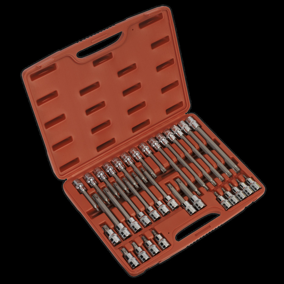 Sealey Trx-Star* Socket Bit Set 32Pc 1/2"Sq Drive Size 32