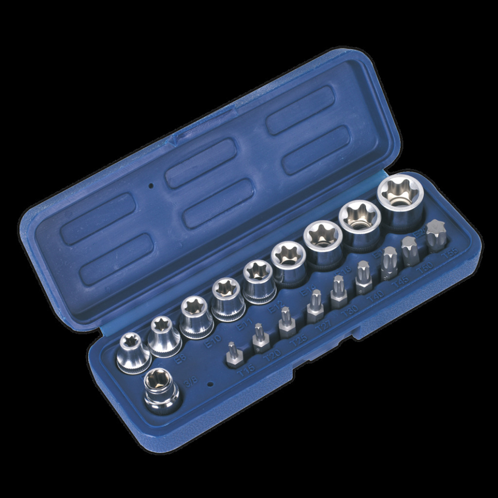 TRX-Star* Socket & Bit Set 19pc 3/8"Sq Drive
