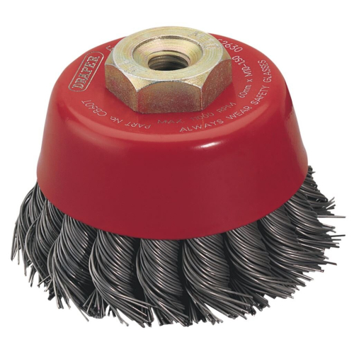 Draper Twist Knot Wire Cup Brush, 60mm, M10