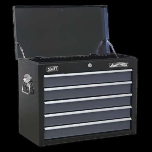 Sealey Topchest 5 Drawer with Ball-Bearing Slides - Black/Grey