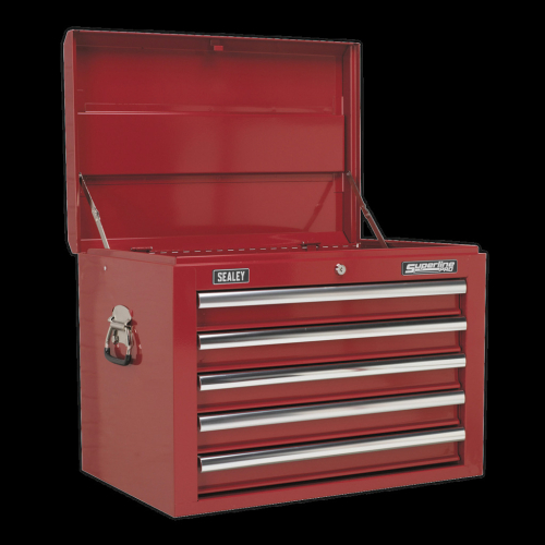 Sealey Topchest 5 Drawer with Ball-Bearing Slides - Red