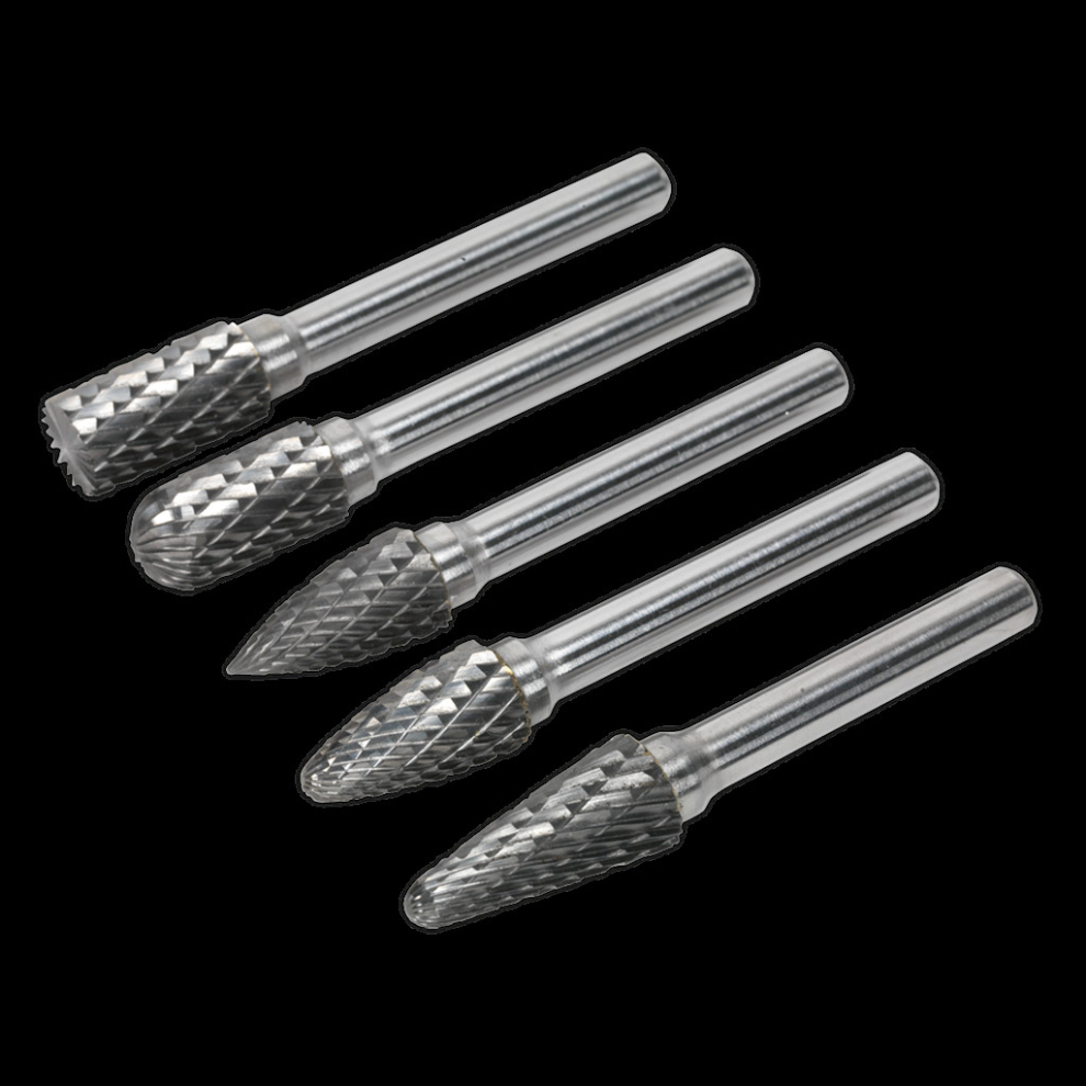 Sealey Tungsten Carbide Rotary Burr Set 5Pc