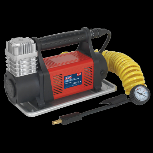 Sealey Tyre Inflator/Mini Air Compressor 12V Heavy-Duty