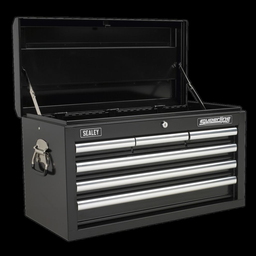 Topchest 6 Drawer with Ball-Bearing Slides - Black
