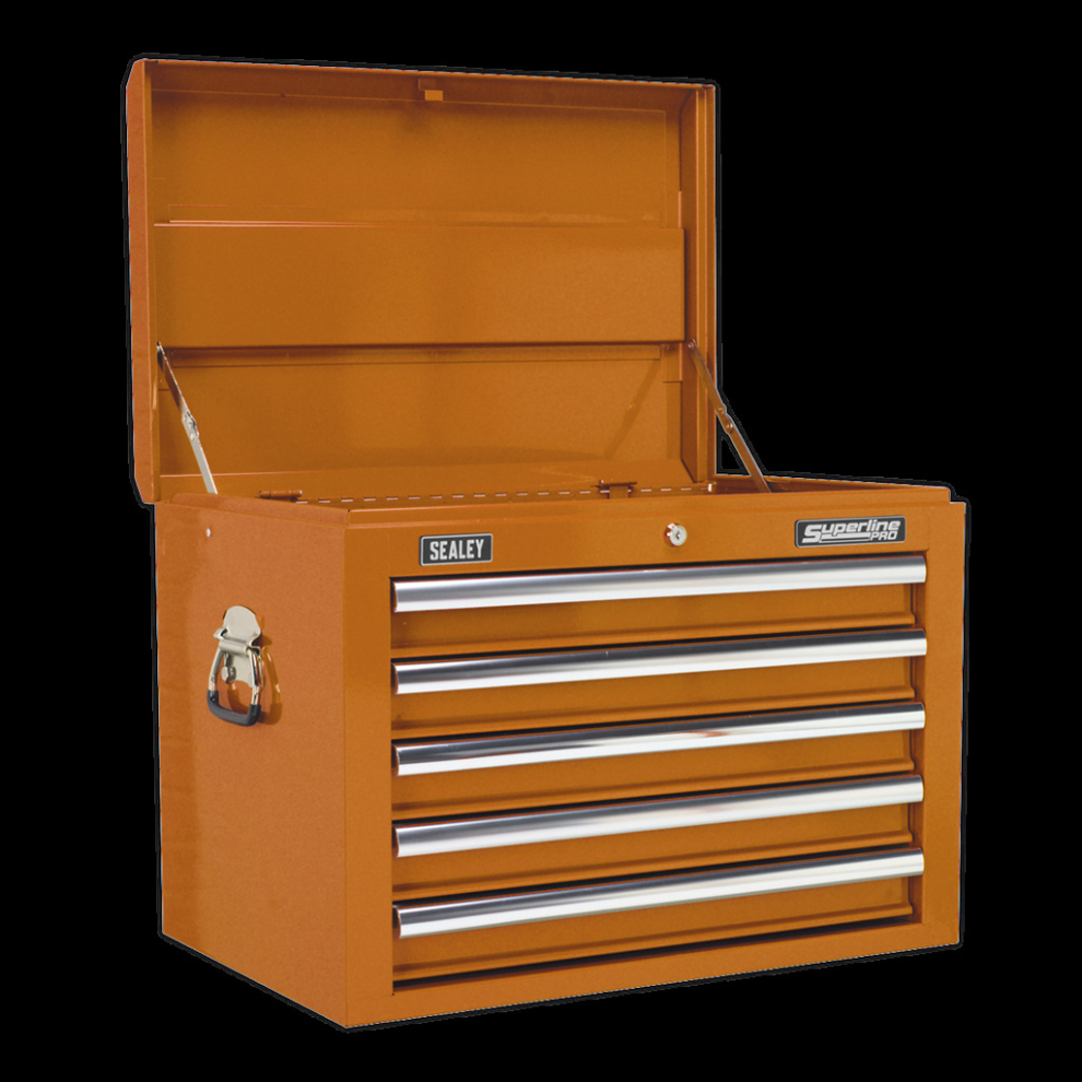 Sealey Topchest 5 Drawer With Ball-Bearing Slides - Orange