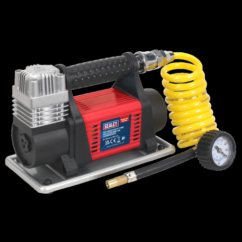 Sealey Tyre Inflator/Mini Air Compressor 12V Heavy-Duty