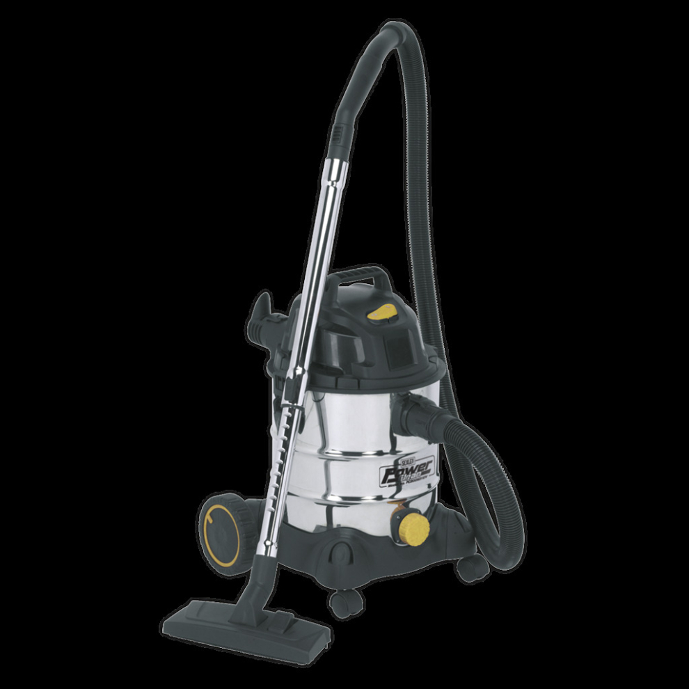 Vacuum Cleaner Industrial Wet & Dry 20L 1250W/110V Stainless Drum