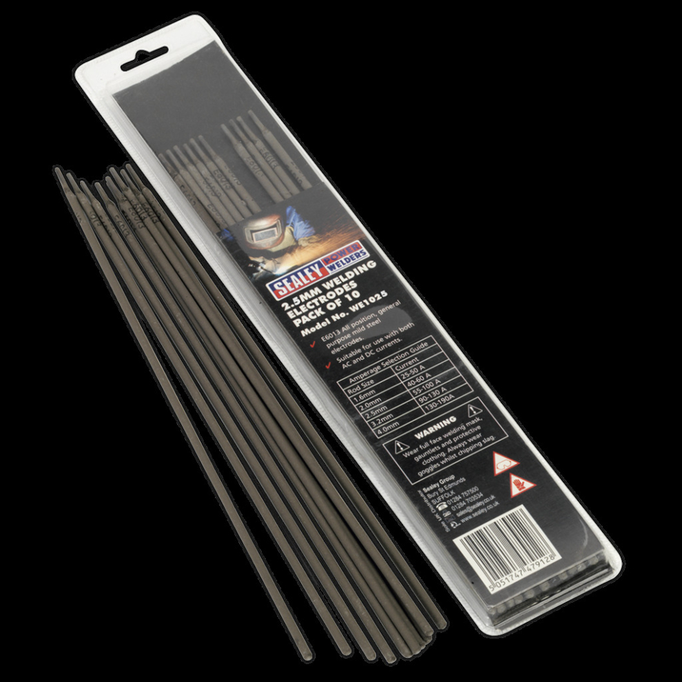 Sealey Welding Electrode Ø2.5 X 300Mm Pack Of 10