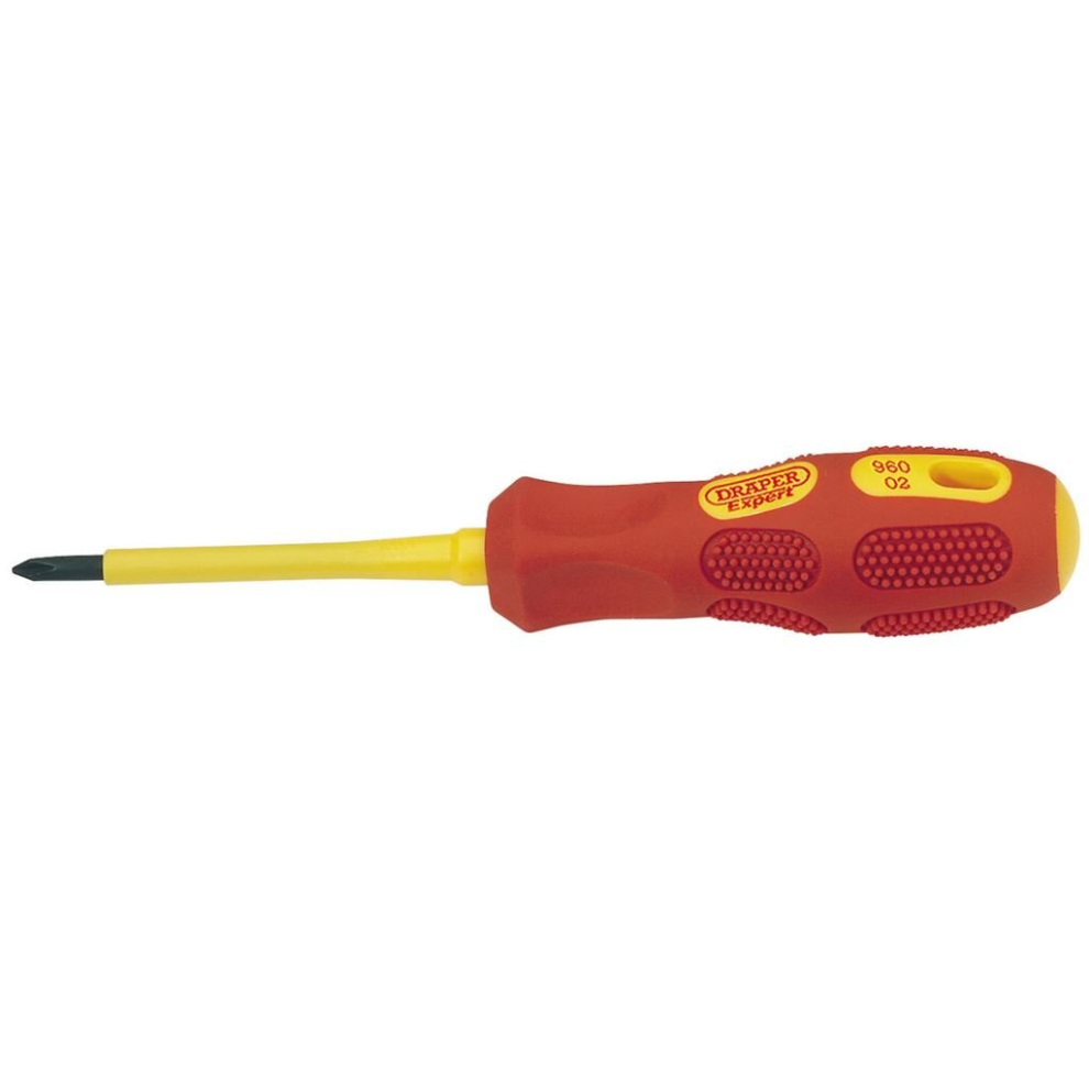 VDE Approved Fully Insulated Cross Slot Screwdriver, No.1 x 80mm (Sold Loose)