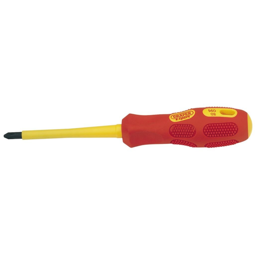 VDE Approved Fully Insulated Cross Slot Screwdriver, No.2 x 100mm (Sold Loose)
