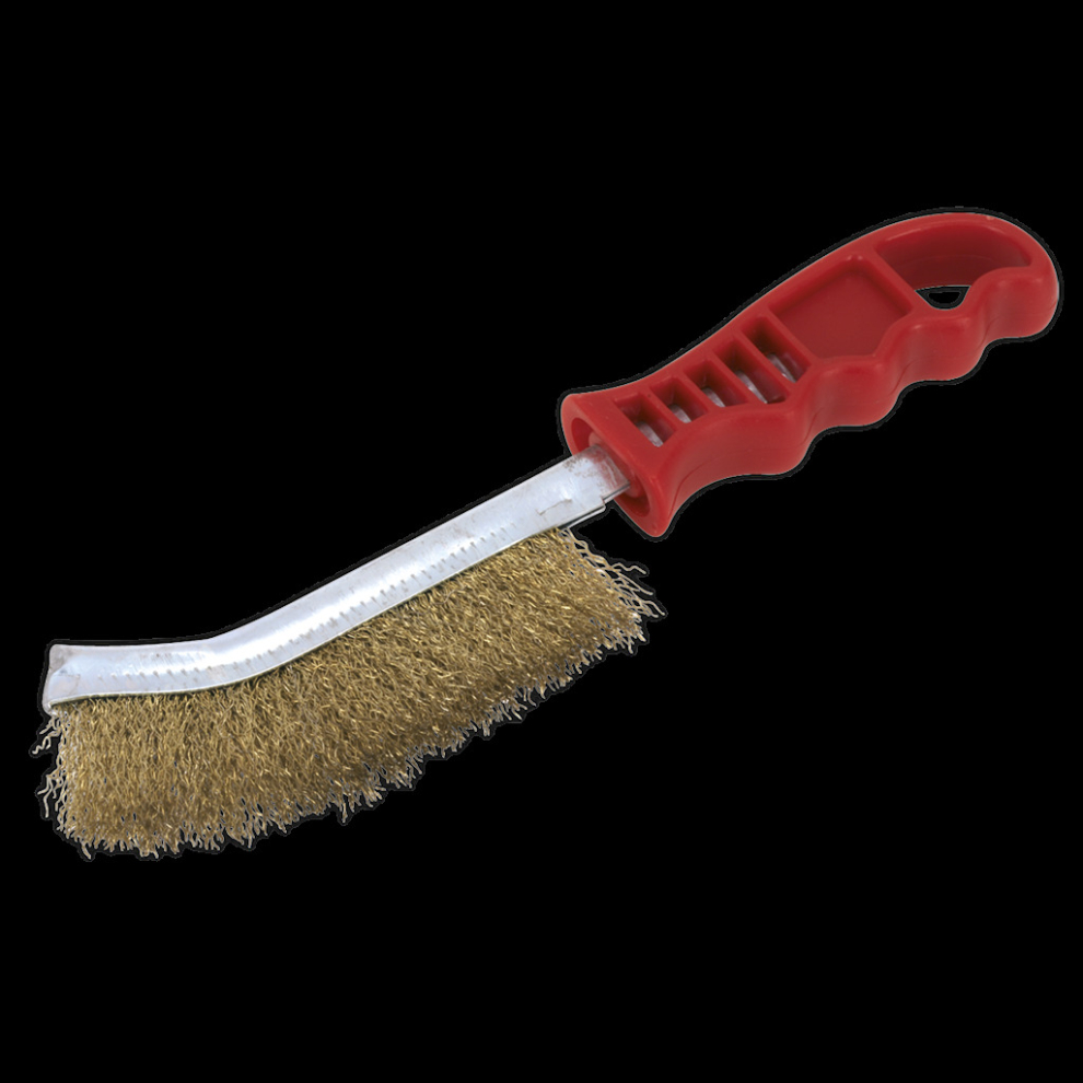 Sealey Wire Brush Brassed Steel Plastic Handle