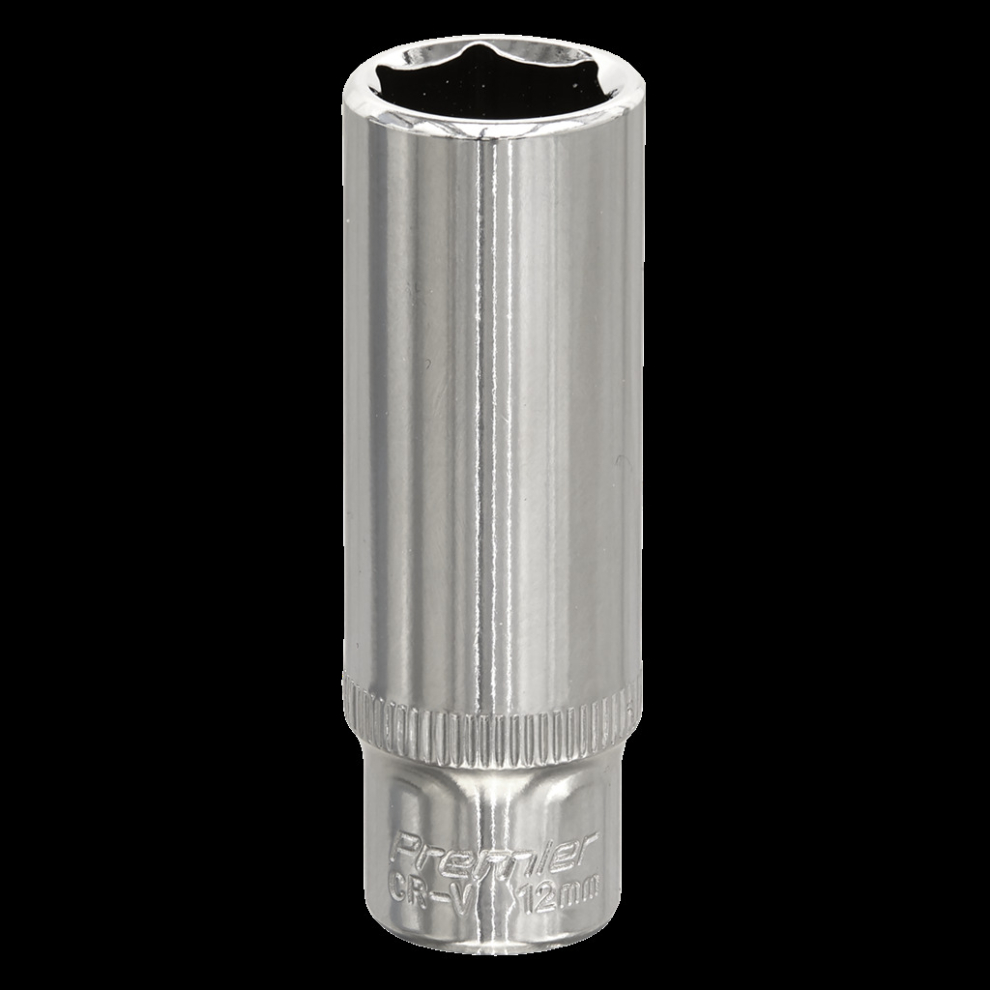 Sealey Walldrive® Socket 12Mm Deep 1/4"Sq Drive Fully Polished