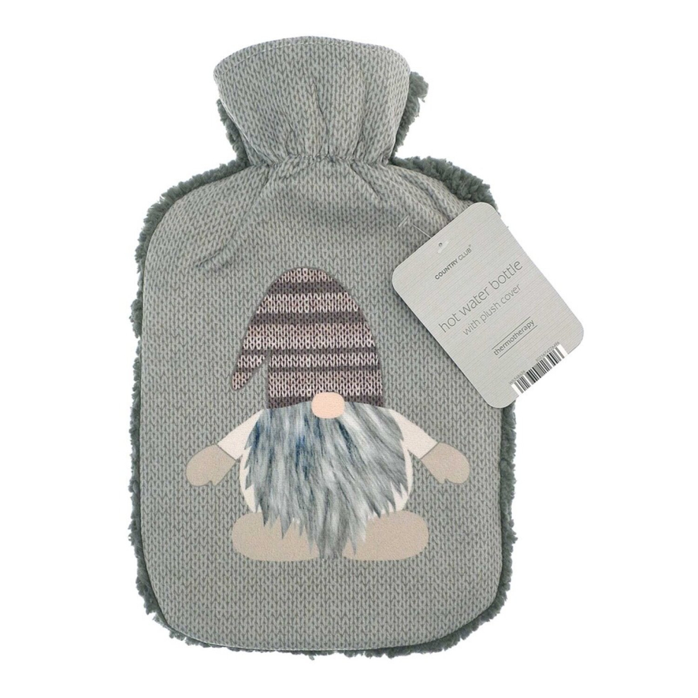 Country Club Printed Hot Water Bottle Gonk