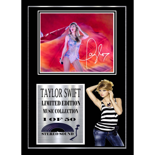 taylor swift signed display
