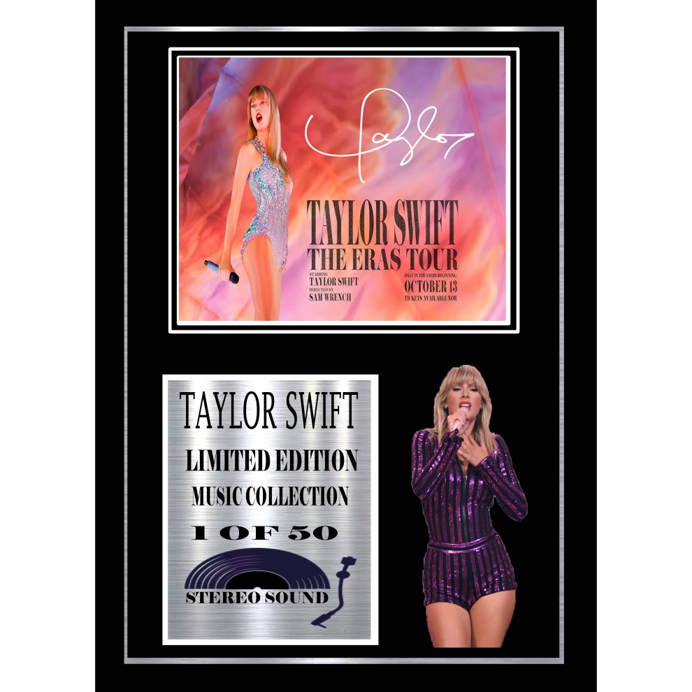 taylor swift signed display