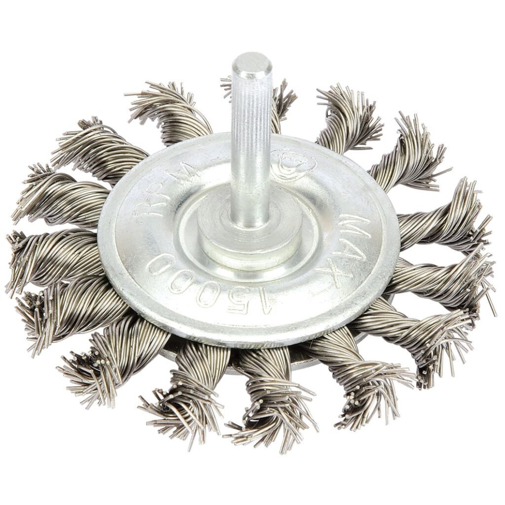 Steel Twist-Knot Wire Wheel Brush, 75mm