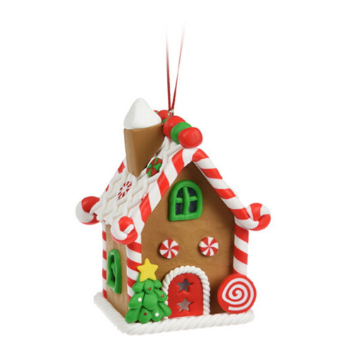 (Brown) Gingerbread House Christmas Tree Decoration LED