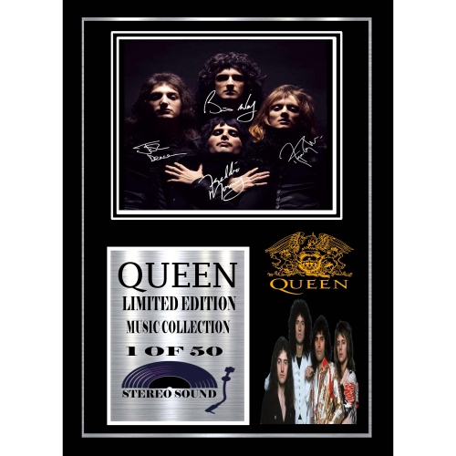queen signed display
