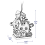 (Brown) Gingerbread House Christmas Tree Decoration LED 4