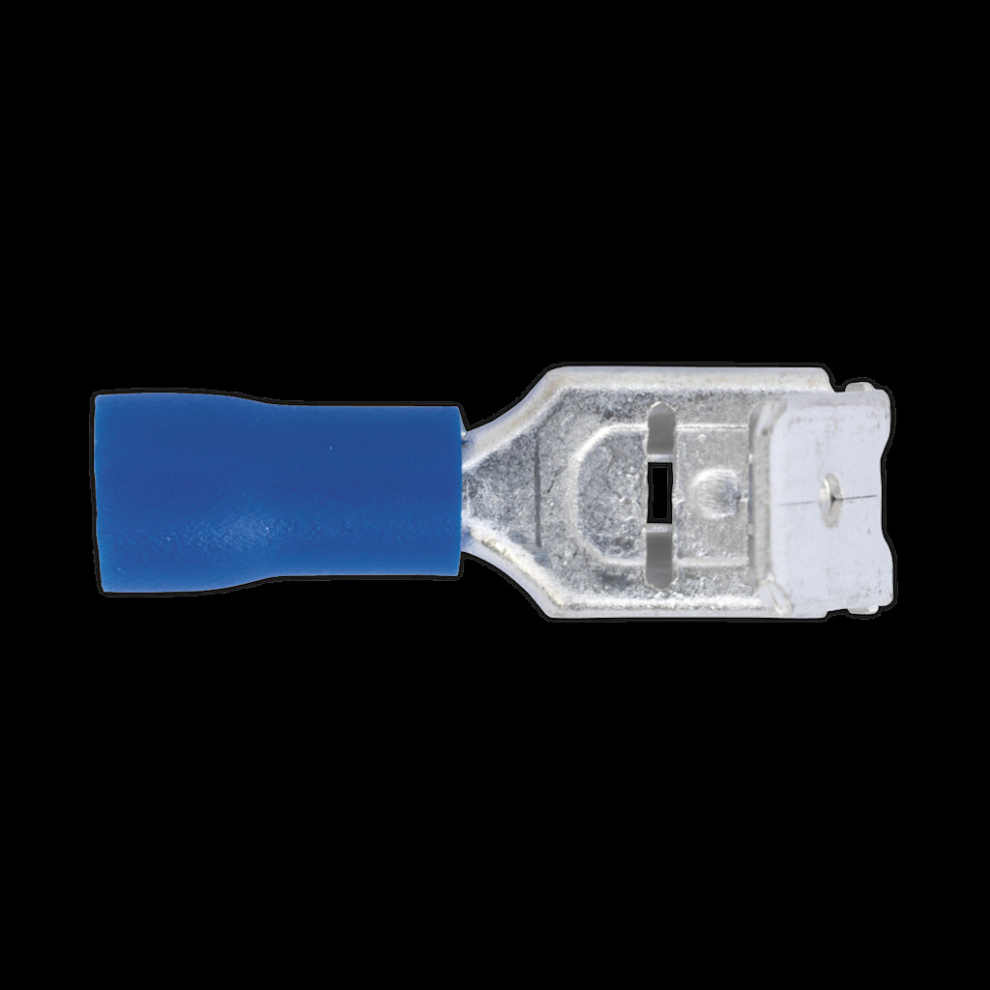 Sealey Piggy-Back Terminal 6.3Mm Pack Of 100 Blue