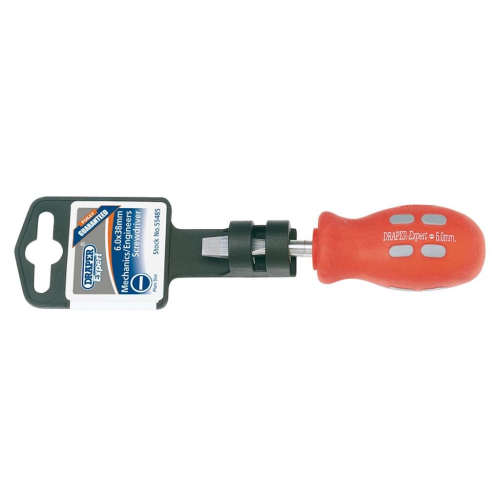 Draper Plain Slot Flared Tip Mechanic's Screwdriver, 6 x 38mm