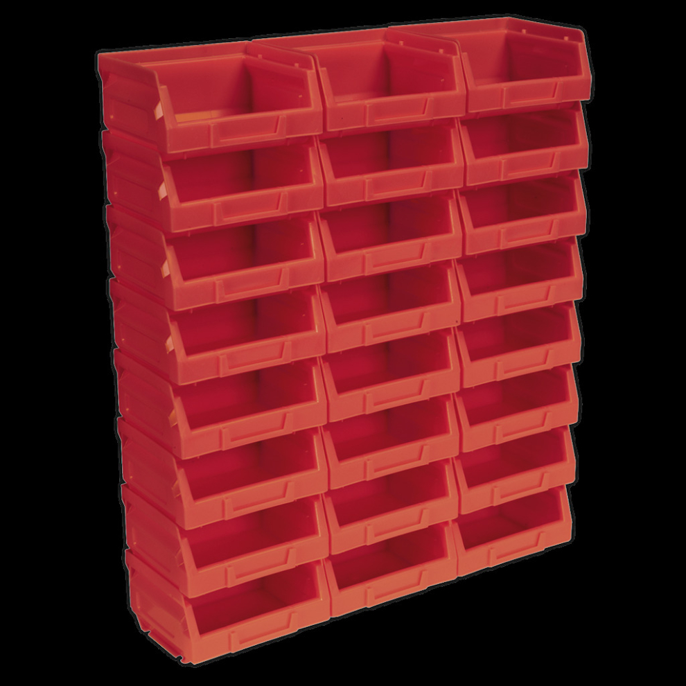 Plastic Storage Bin 105 x 85 x 55mm - Red Pack of 24