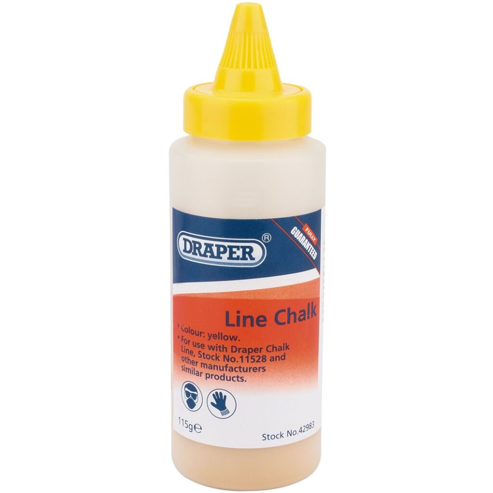 Plastic Bottle of Yellow Chalk for Chalk Line, 115g