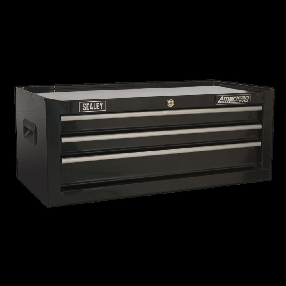 Mid-Box 3 Drawer with Ball-Bearing Slides - Black