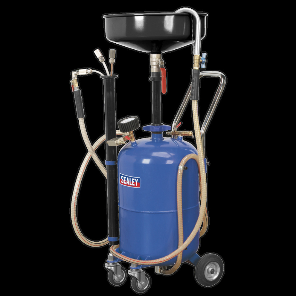 Mobile Oil Drainer with Probes 35L Air Discharge