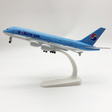 AIR Korean Air A380 airplane model with landing gear collection 20CM