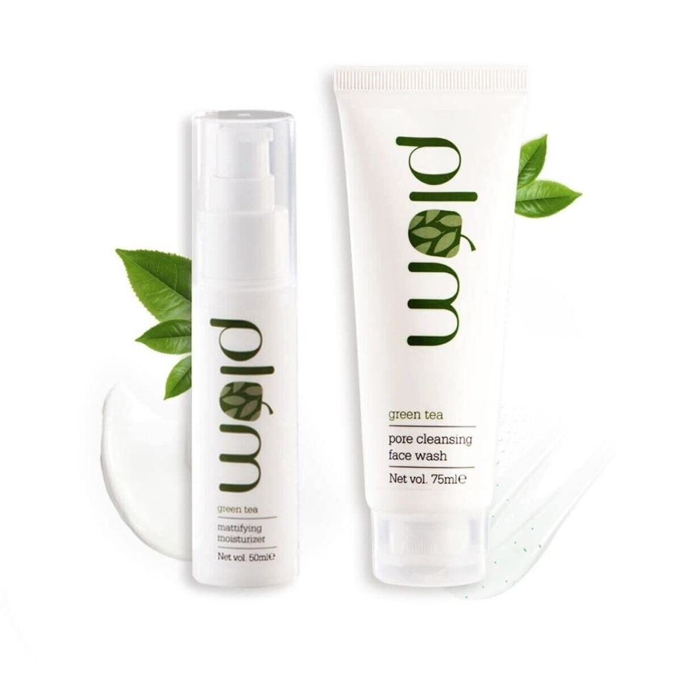 Plum Green Tea Pore Cleansing Combo | Face Wash + Moisturiser | 50 ml