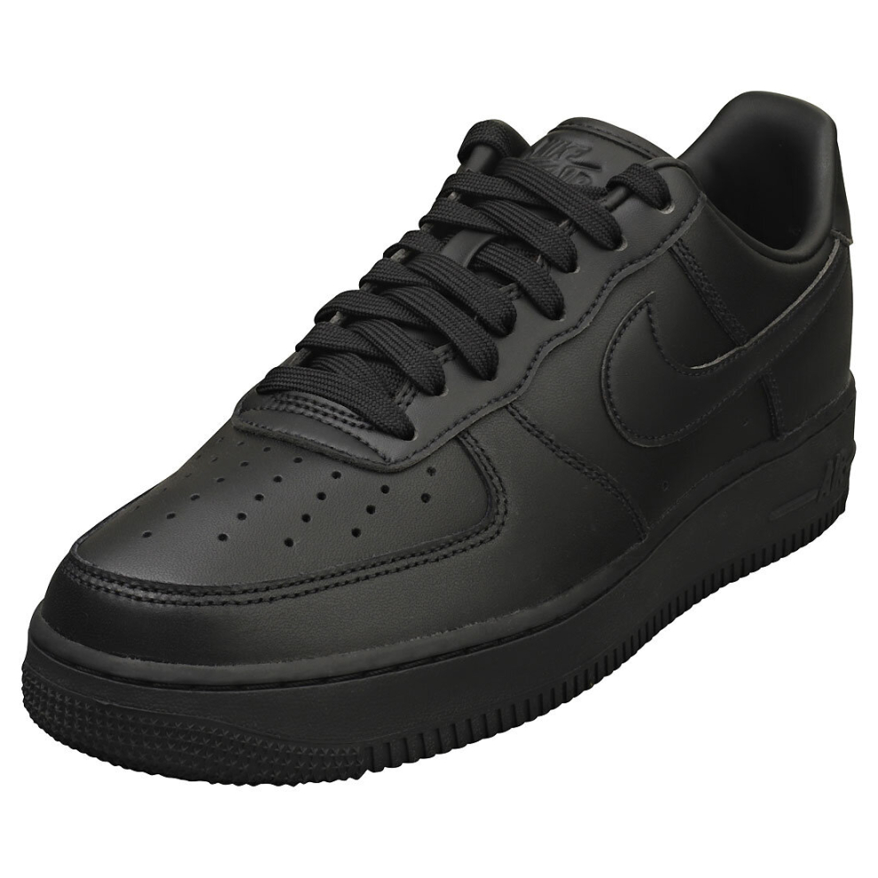 Nike (9.5) Air Force 1 07 Fresh Mens Fashion Trainers In Black Anthracite