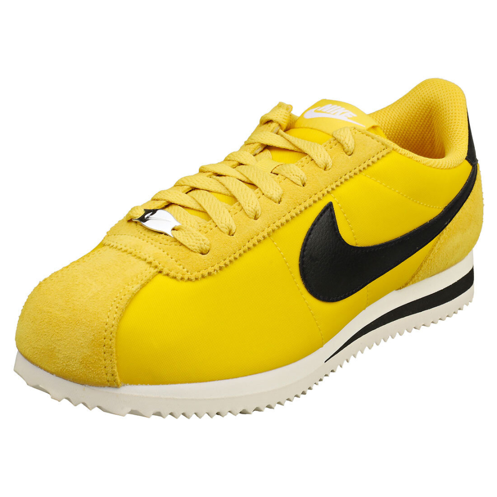 (6) Nike Cortez Womens Fashion Trainers in Yellow Black