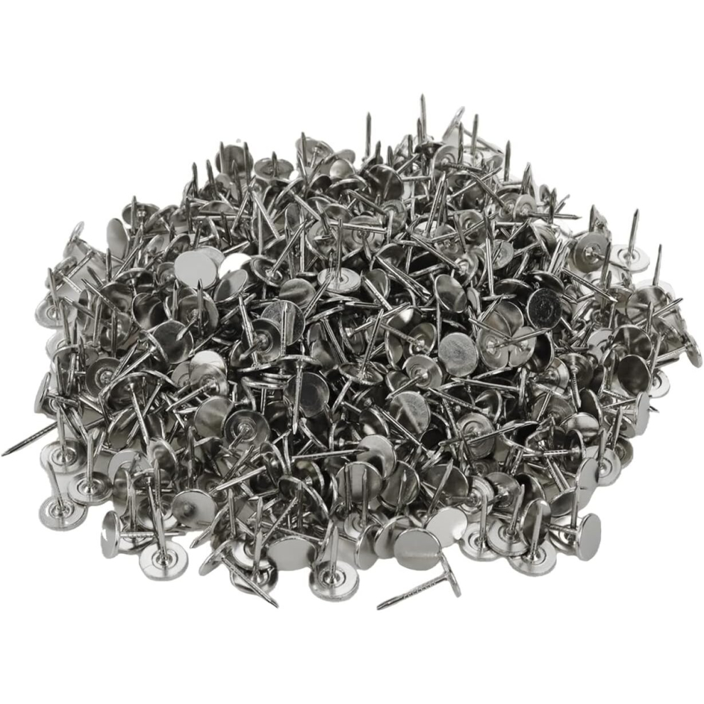 500Pcs Silver Flat Head Upholstery Tacks Home Furniture Decor Tacks Upholstery Nails Pushpin Thumb Tacks(11Mmx17mm) 7770197826075