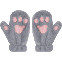 Cat Claw Winter Thickened Warm Gloves Boys and Girls Plush Ski Gloves Hand Warmer