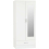 Seconique Nevada Mirrored 2 Door 1 Drawer Wardrobe White Gloss Hanging Rail Storage 1