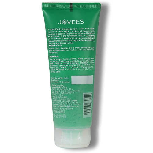 Jovees Tea Tree Face Wash for Oil Control | 120ml 1