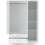 Seconique Nevada 3 Door 2 Drawer  Mirrored Wardrobe White Gloss 5