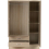 Seconique Nevada 3 Door 2 Drawer  Mirrored Wardrobe OYSTER 8