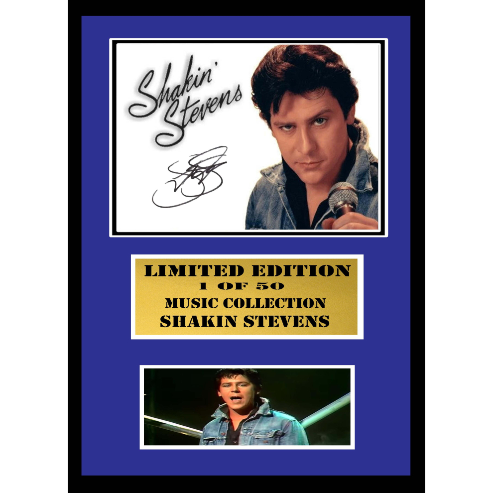 shakin stevens signed display