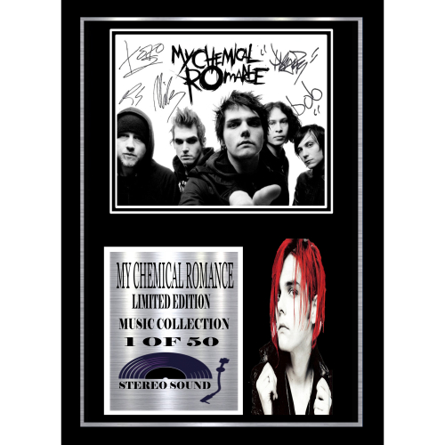 my chemical romance signed display