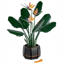 En 10289 Bird Paradise Bouquet Rose Building Block Bricks Unziptoy Potted Illustration Holiday Girlfriend Gift Home Decor