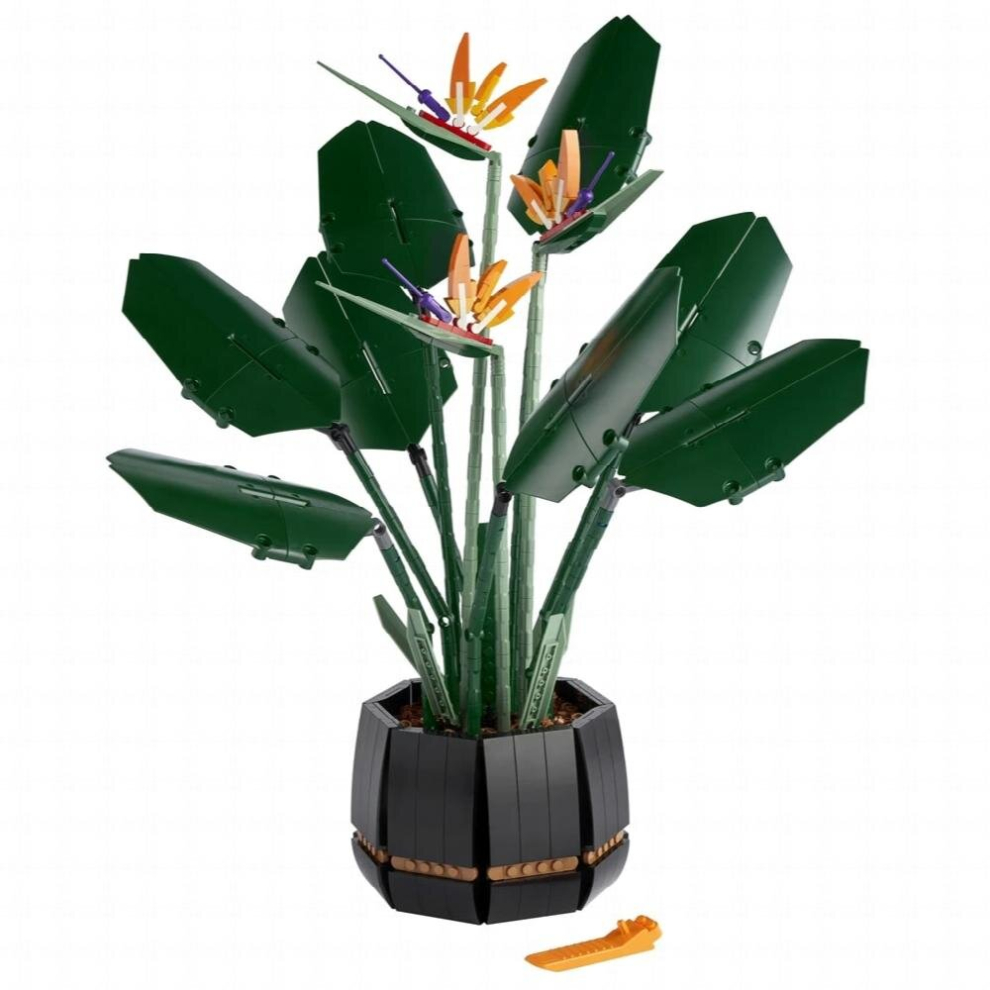 In 10289 Bird Paradise Bouquet Rose Building Block Bricks Unziptoy Potted Illustration Holiday Girlfriend Gift Home Decor 