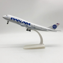 AIR American Pan American Airways B747airplane model with landing gear collection 20CM