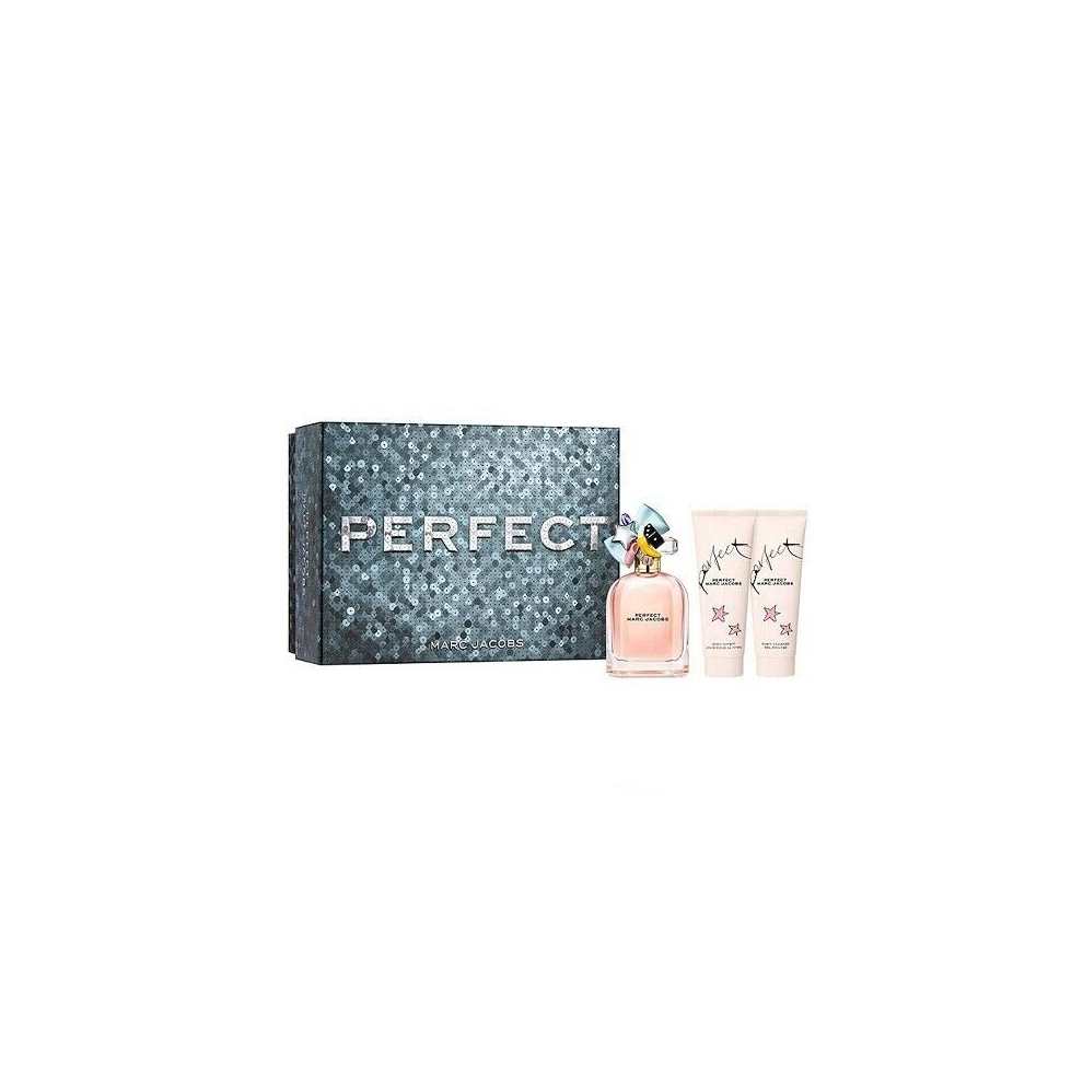 Marc Jacobs Perfect 100ml EDP Spray +75ml Body Lotion +75ml Shower Gel