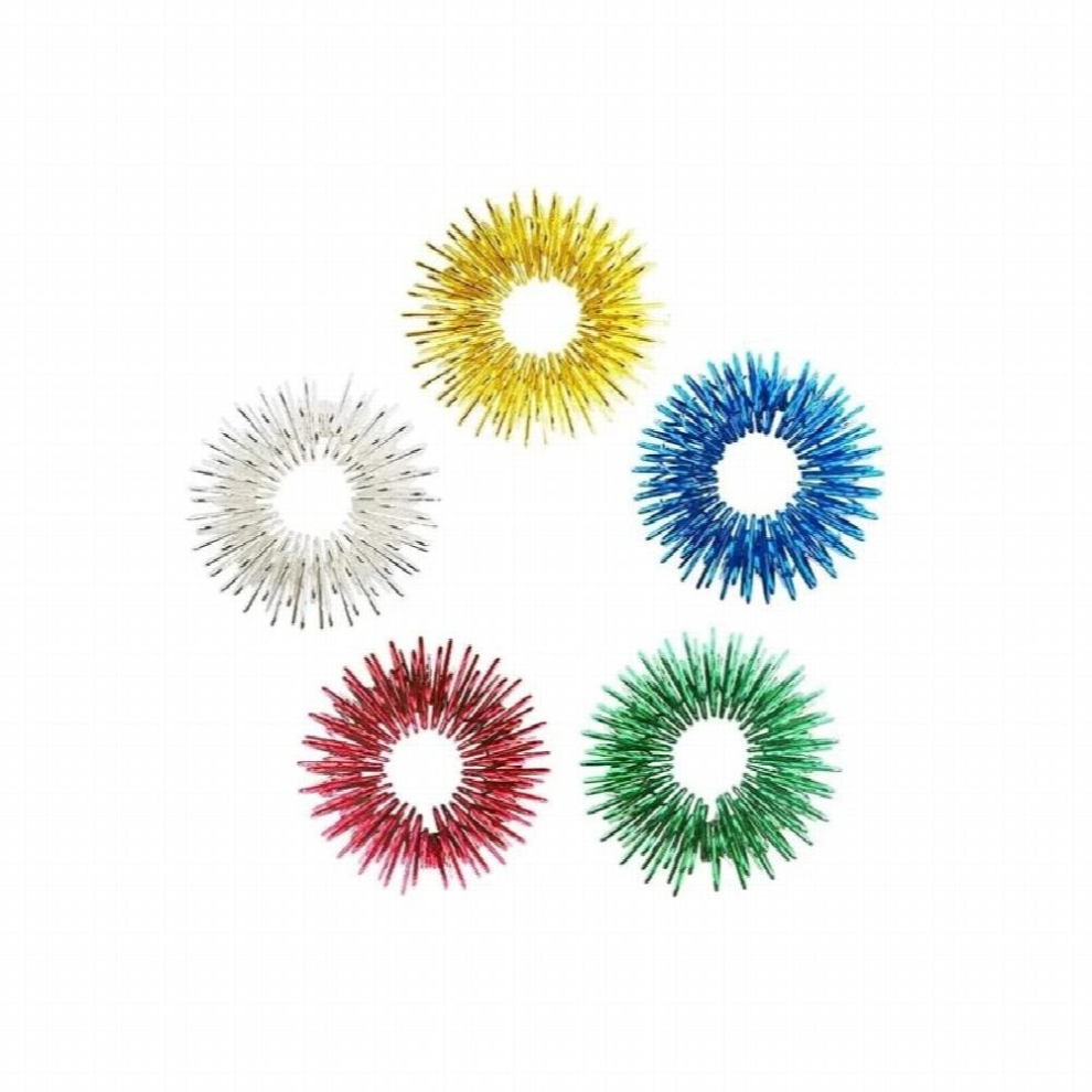 5/10Pcs Spiky Sensory Anxiety Rings for Finger Massage Hand Acupressure Massager Fidget Toy Stress Relief Circulation Rings